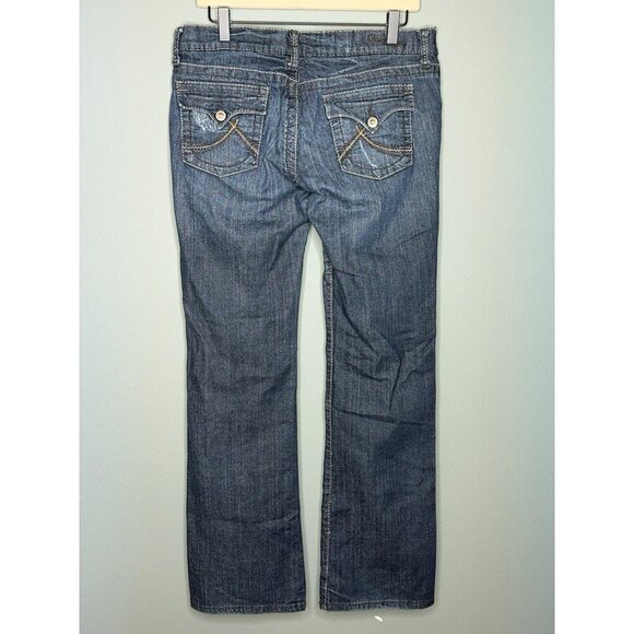 Common Genes Women's Medium Maternity Bootcut Pull-On Underbelly Jeans Embroider - Picture 2 of 12